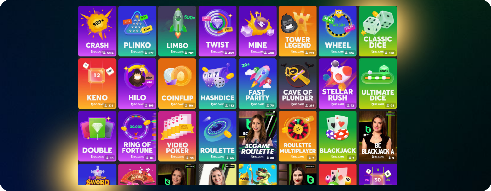 Top 5 Games to Play on the BC.Game App